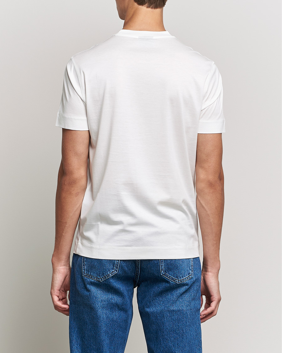 Men | T-Shirts | Emporio Armani | Cotton Tencel Tee Creme