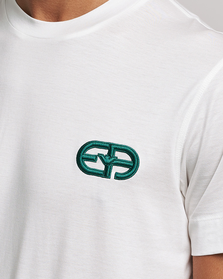 Men | T-Shirts | Emporio Armani | Cotton Tencel Tee Creme