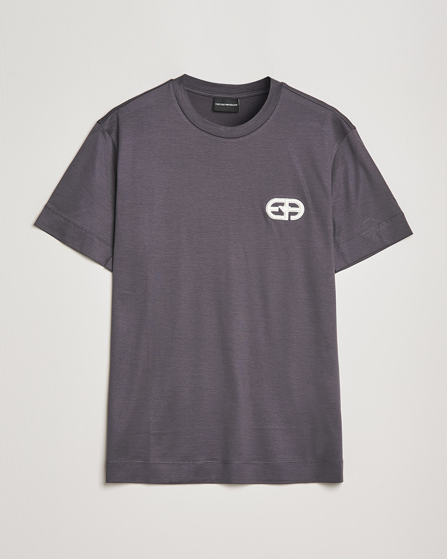 Men | T-Shirts | Emporio Armani | Cotton Tencel Tee Grey