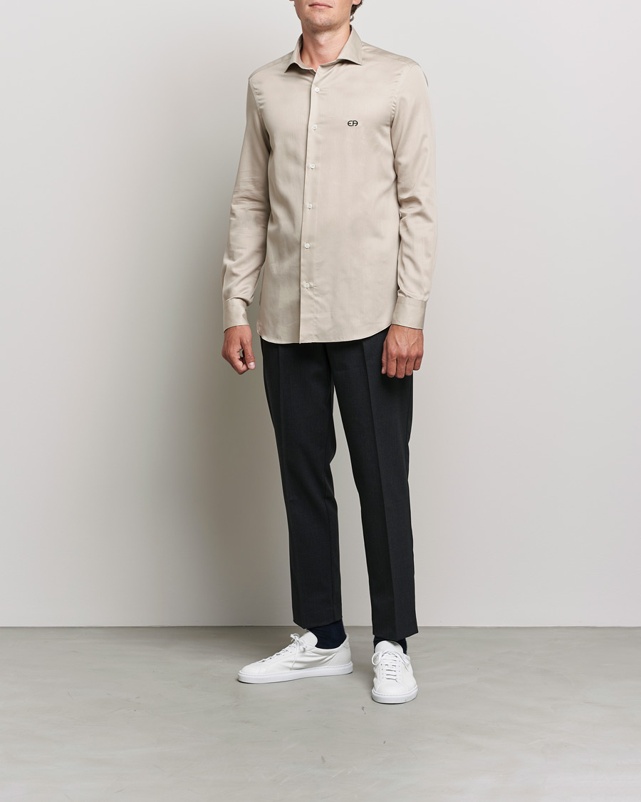 Men | Shirts | Emporio Armani | Light Cotton Shirt Beige