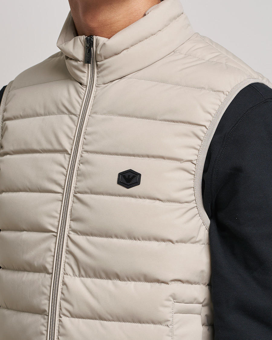 Emporio Armani Light Down Vest Beige at