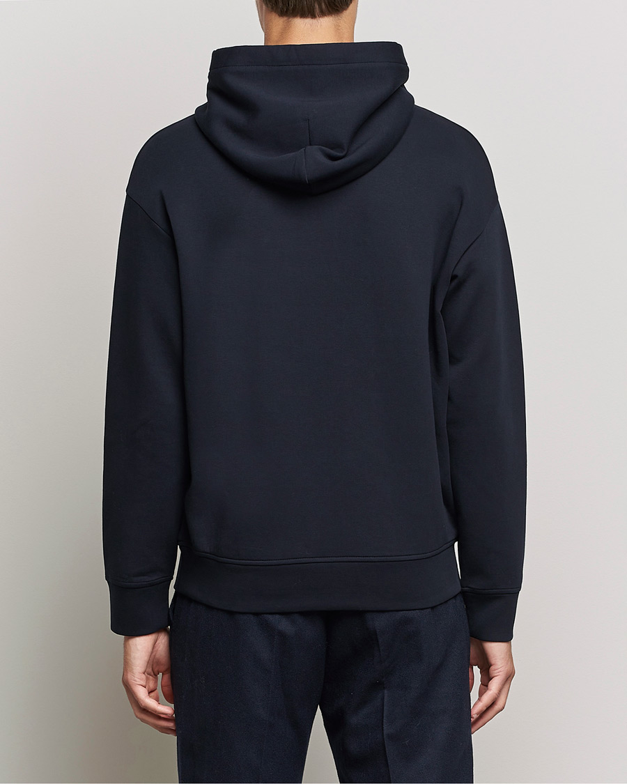 Men | Sweaters & Knitwear | Emporio Armani | Cotton Eagle Hoodie Navy