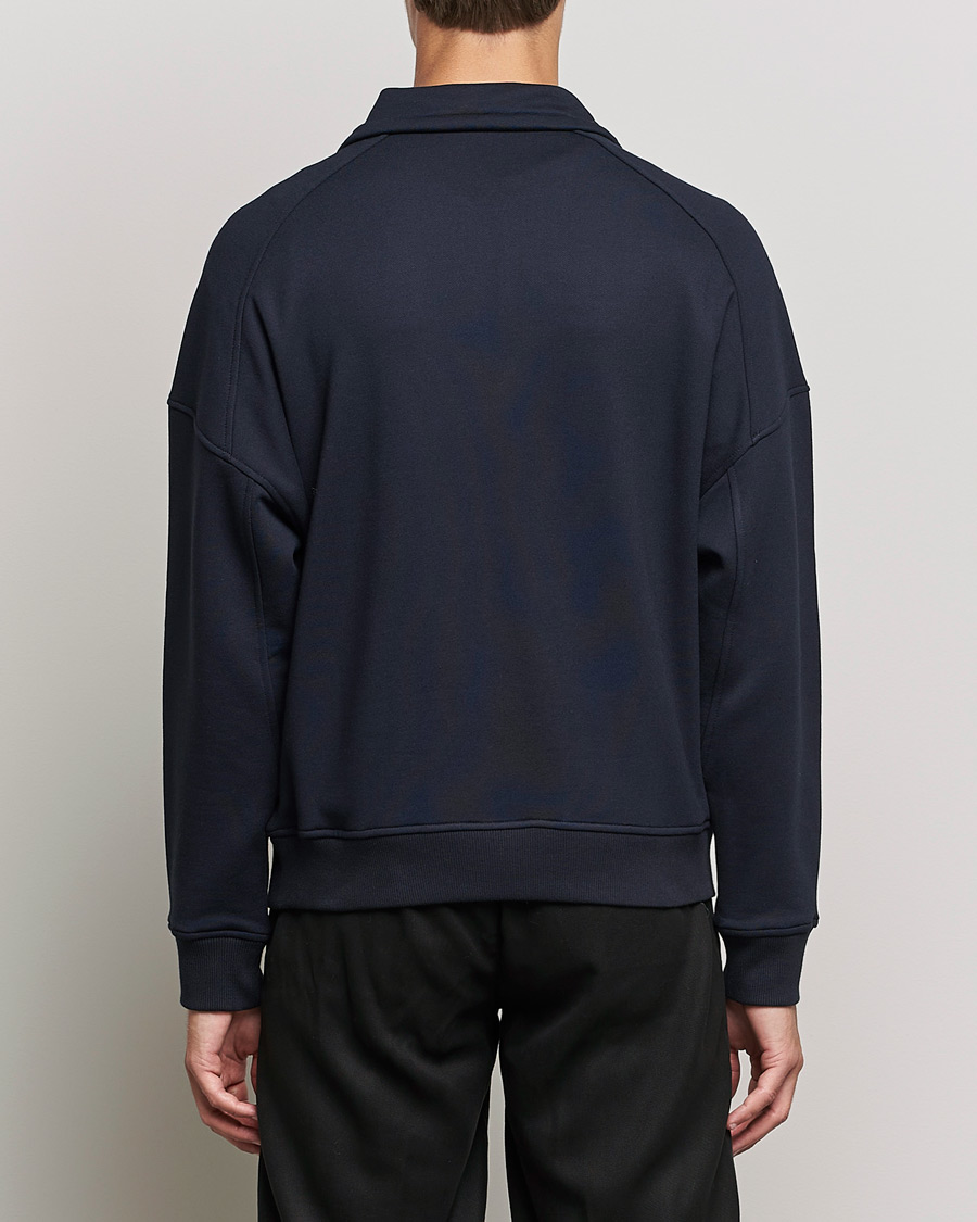 Men | Sweaters & Knitwear | Emporio Armani | Half Zip Sweater Navy