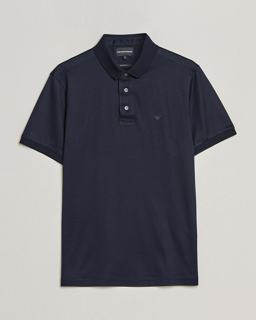 Men | Polo Shirts | Emporio Armani | Cotton Stretch  Pique Navy