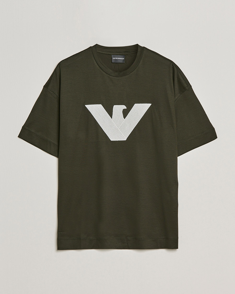 Men | T-Shirts | Emporio Armani | Logo Cotton Tee Green