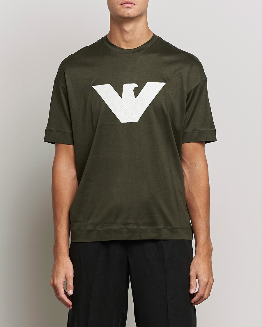 Men | T-Shirts | Emporio Armani | Logo Cotton Tee Green