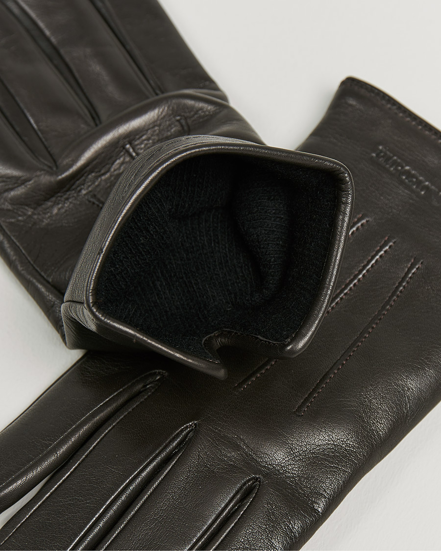 Men |  | Emporio Armani | Leather Gloves Dark Brown