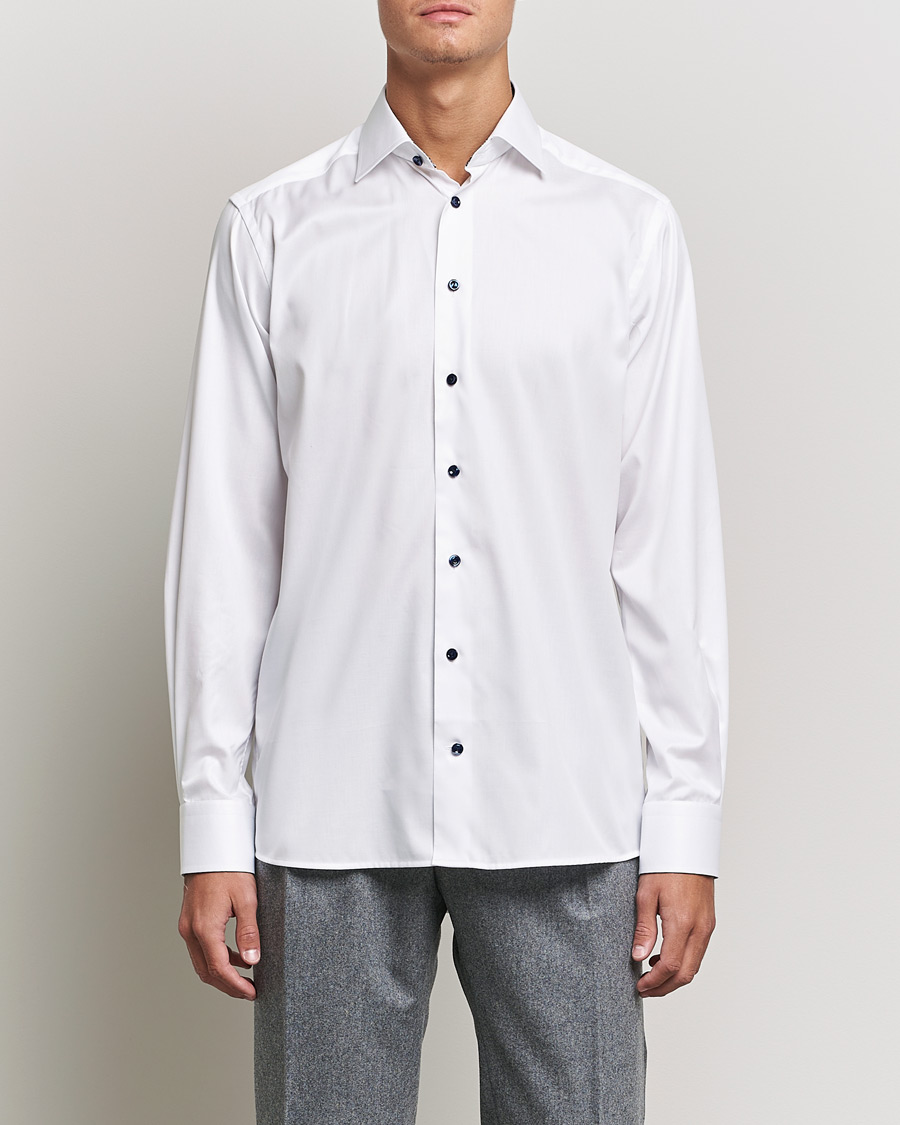 Men | Shirts | Eton | Organic Cotton Signature Twill Contemporary Shirt White