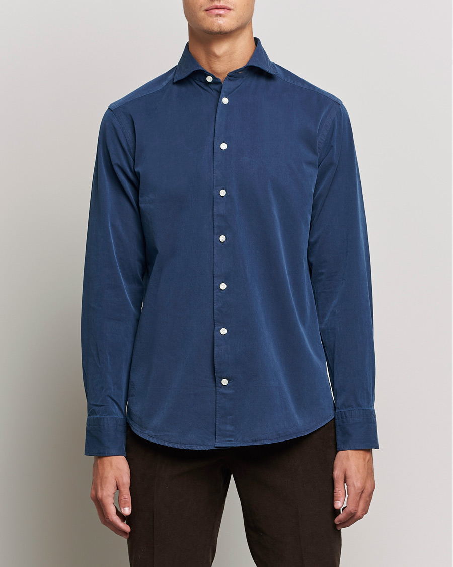 Men | Shirts | Eton | Recycled Cotton Denim Shirt Blue