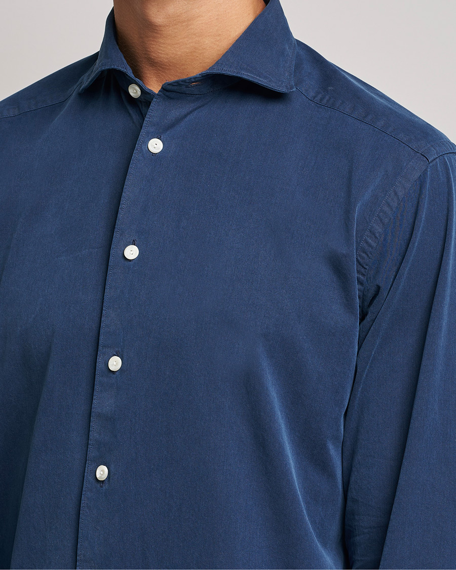 Men | Shirts | Eton | Recycled Cotton Denim Shirt Blue