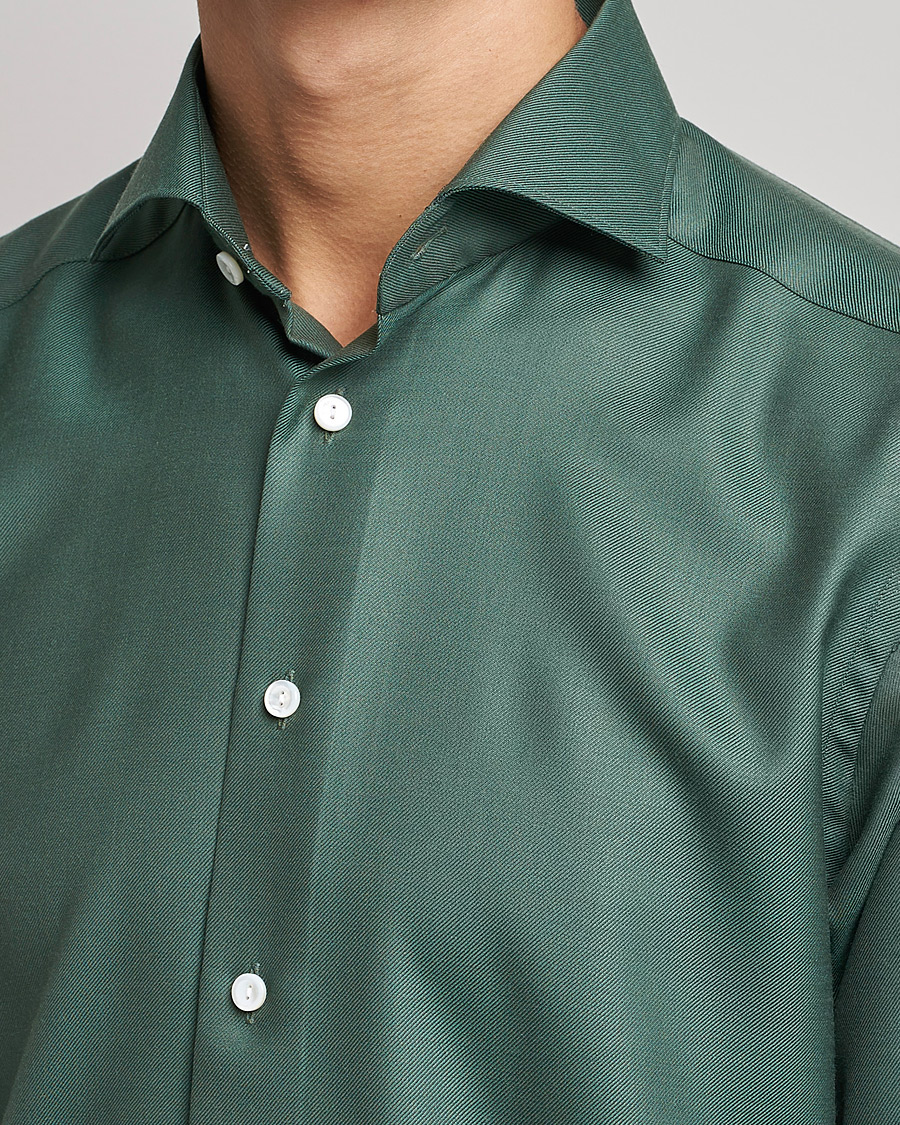 Men | Shirts | Eton | Merino Wool Shirt Olive