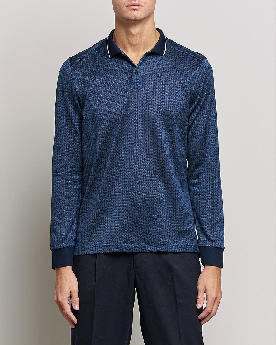 Men | Polo Shirts | Eton | Jacuard Polo Shirt Navy