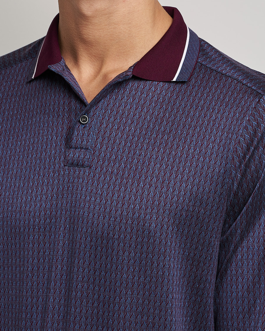 Men | Sweaters & Knitwear | Eton | Jacuard Polo Shirt Red
