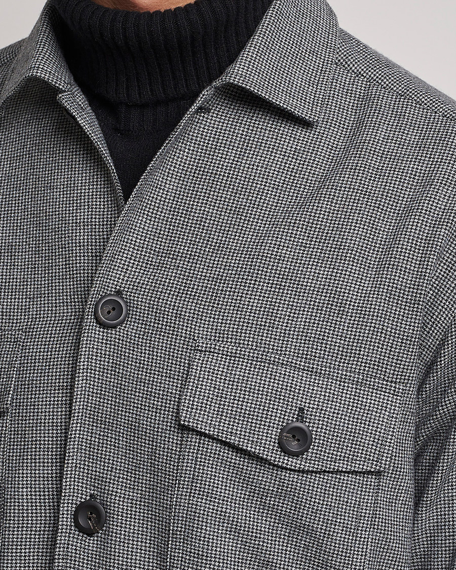 Men | Shirts | Eton | Wool Cashmere Overshirt Black