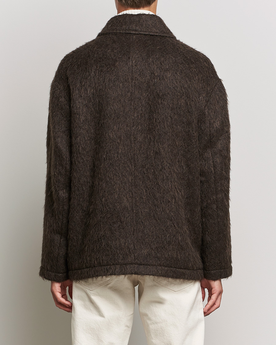 Men | Coats & Jackets | Filippa K | Seattle Hairy Coat Dark Brown