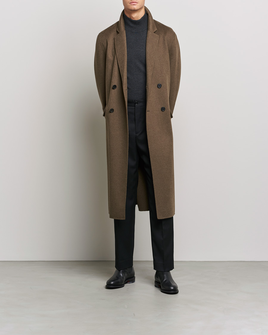 Men |  | Filippa K | Athens Wool Cashmere Coat Olive Melange