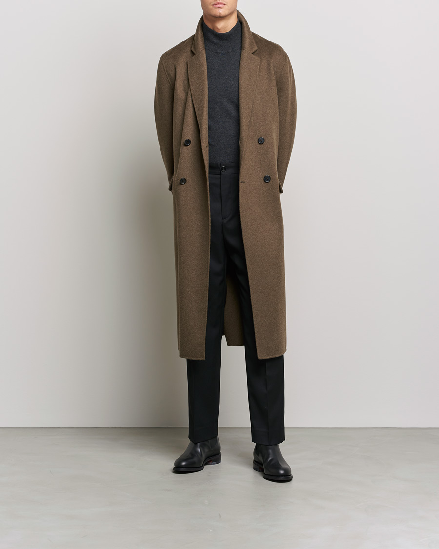 Men | Coats & Jackets | Filippa K | Athens Wool Cashmere Coat Olive Melange