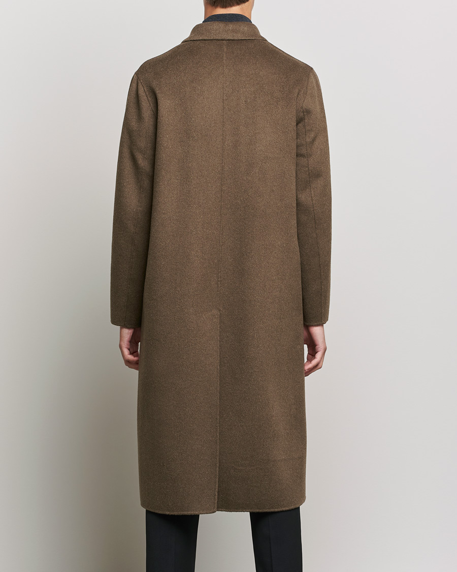 Filippa K Athens Wool Cashmere Coat Olive Melange at CareOfCarl.com