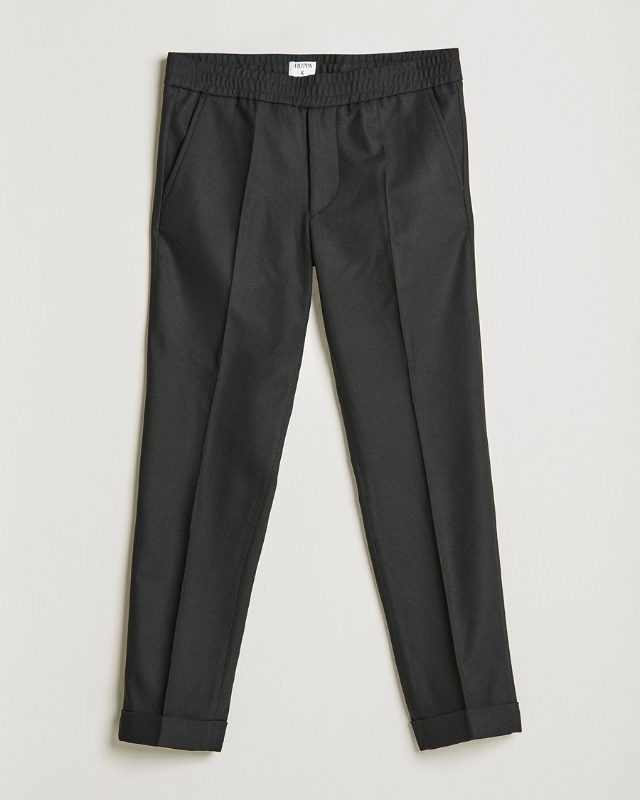 Men |  | Filippa K | Terry Flannel Trousers Black