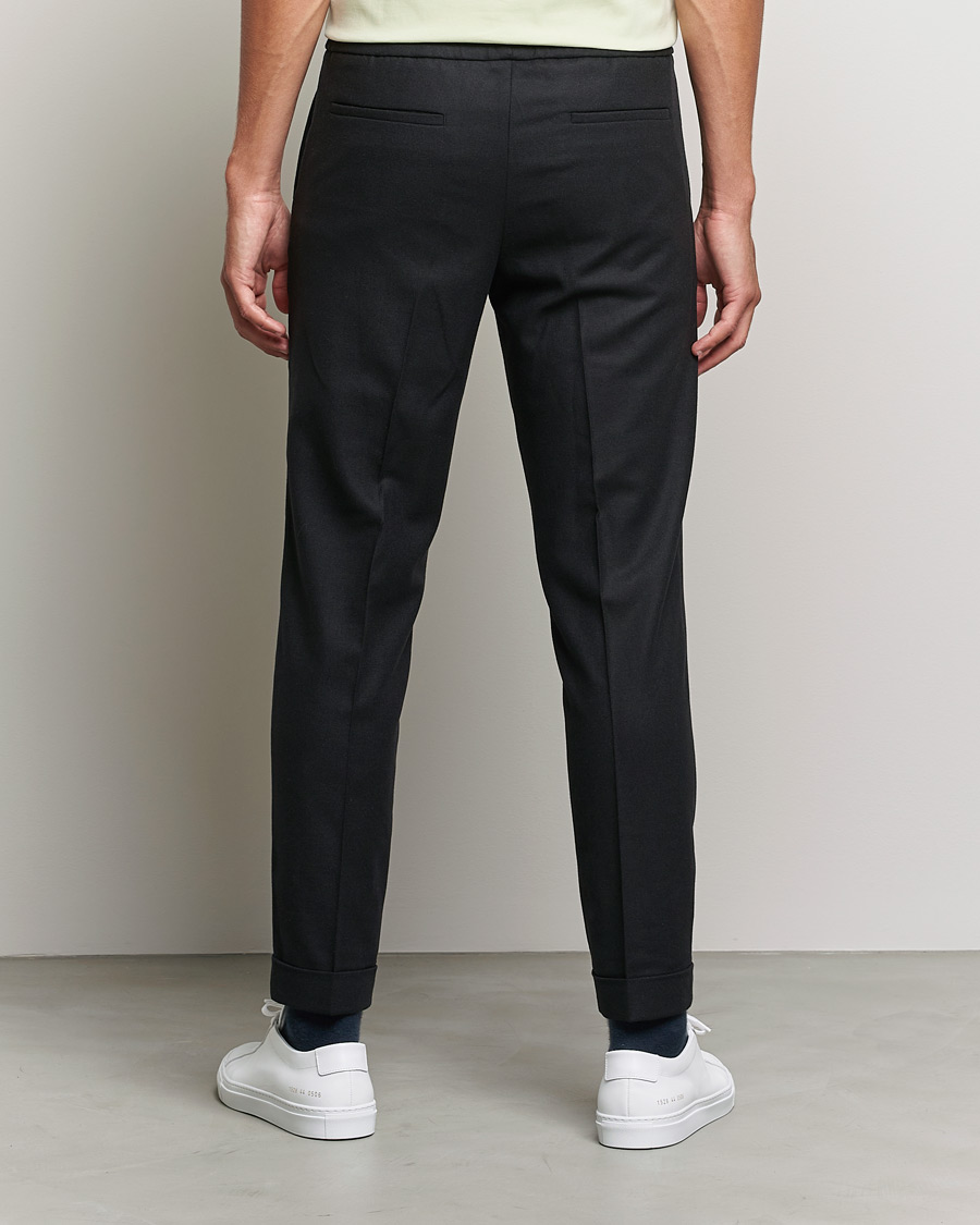 Men | Trousers | Filippa K | Terry Flannel Trousers Black