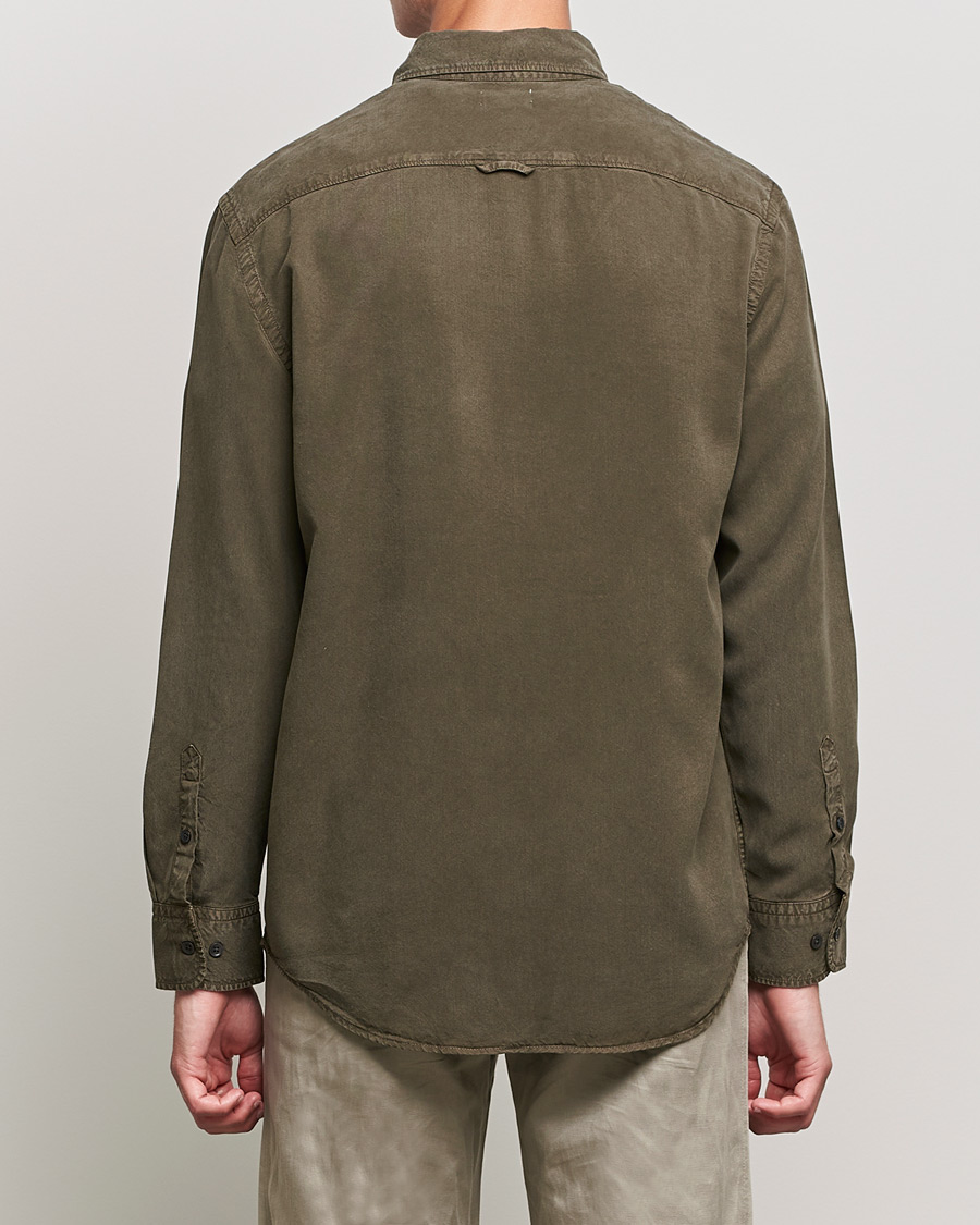 Men | Shirts | Filippa K | Zachary Tencel Shirt Dark Forest Green