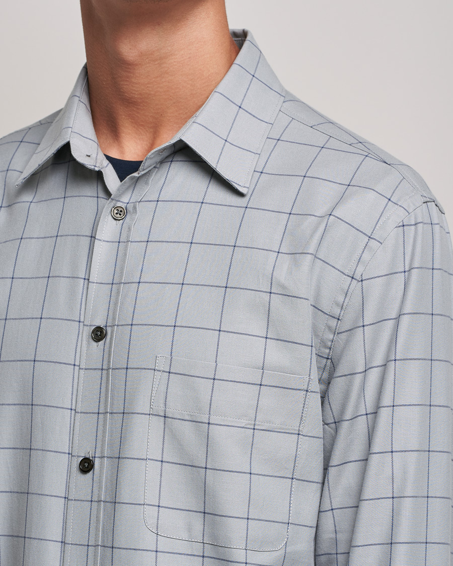 Men | Shirts | Filippa K | Rob Checked Shirt Light Grey