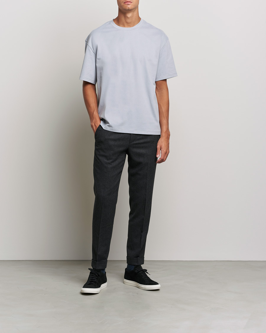 Men | T-Shirts | Filippa K | Brushed Cotton Tee Fog Blue