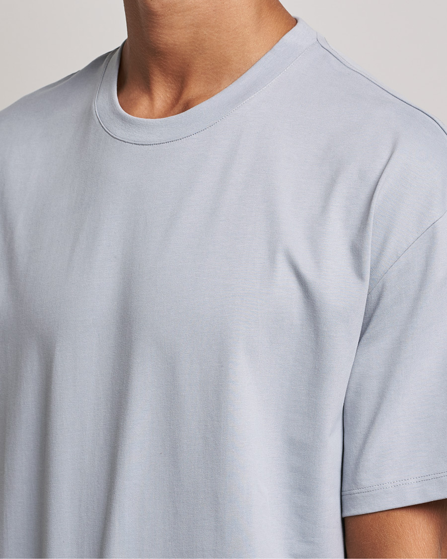 Men | T-Shirts | Filippa K | Brushed Cotton Tee Fog Blue