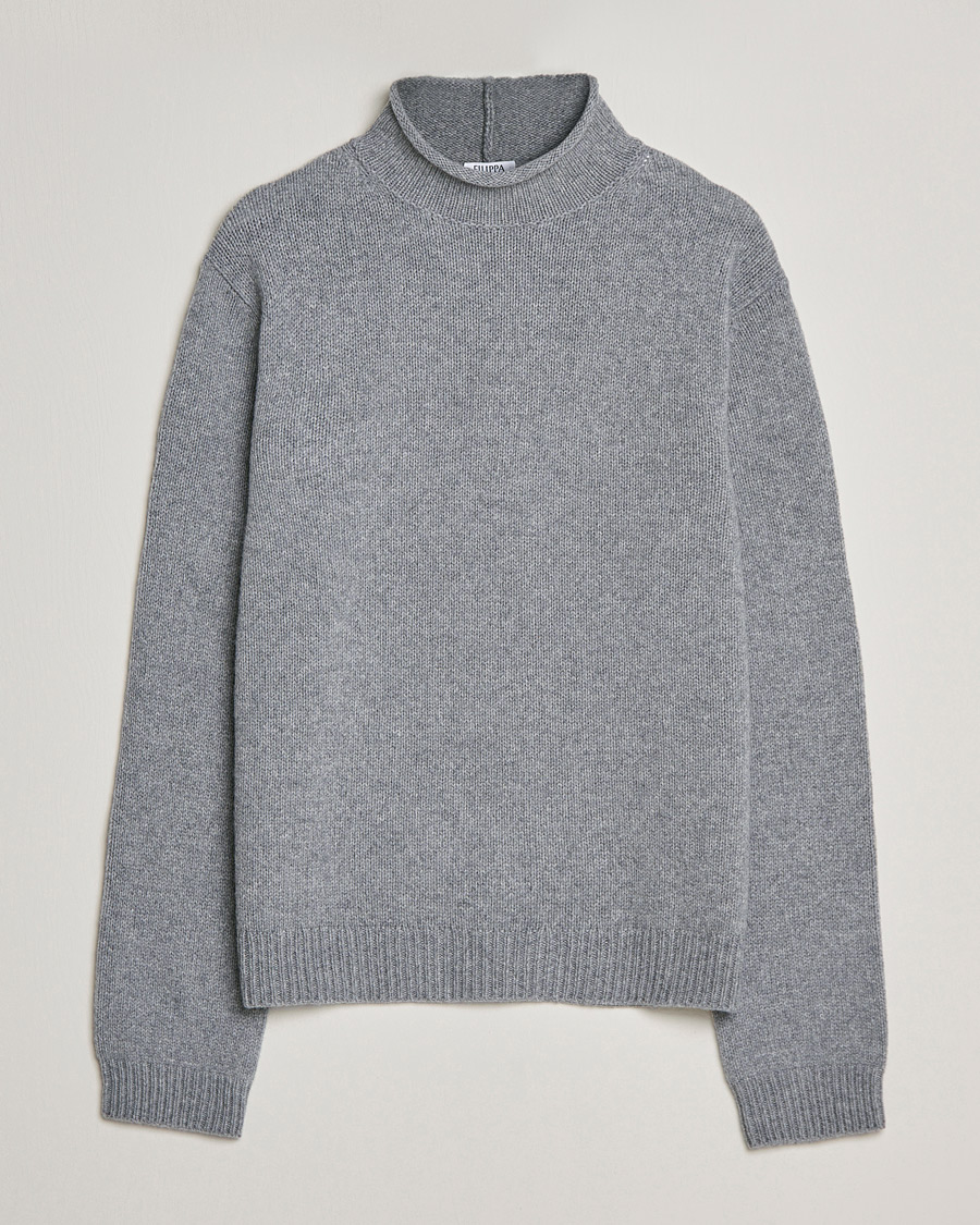 Men | Sweaters & Knitwear | Filippa K | Milo Wool Cashmere Sweater Mid Grey Melange
