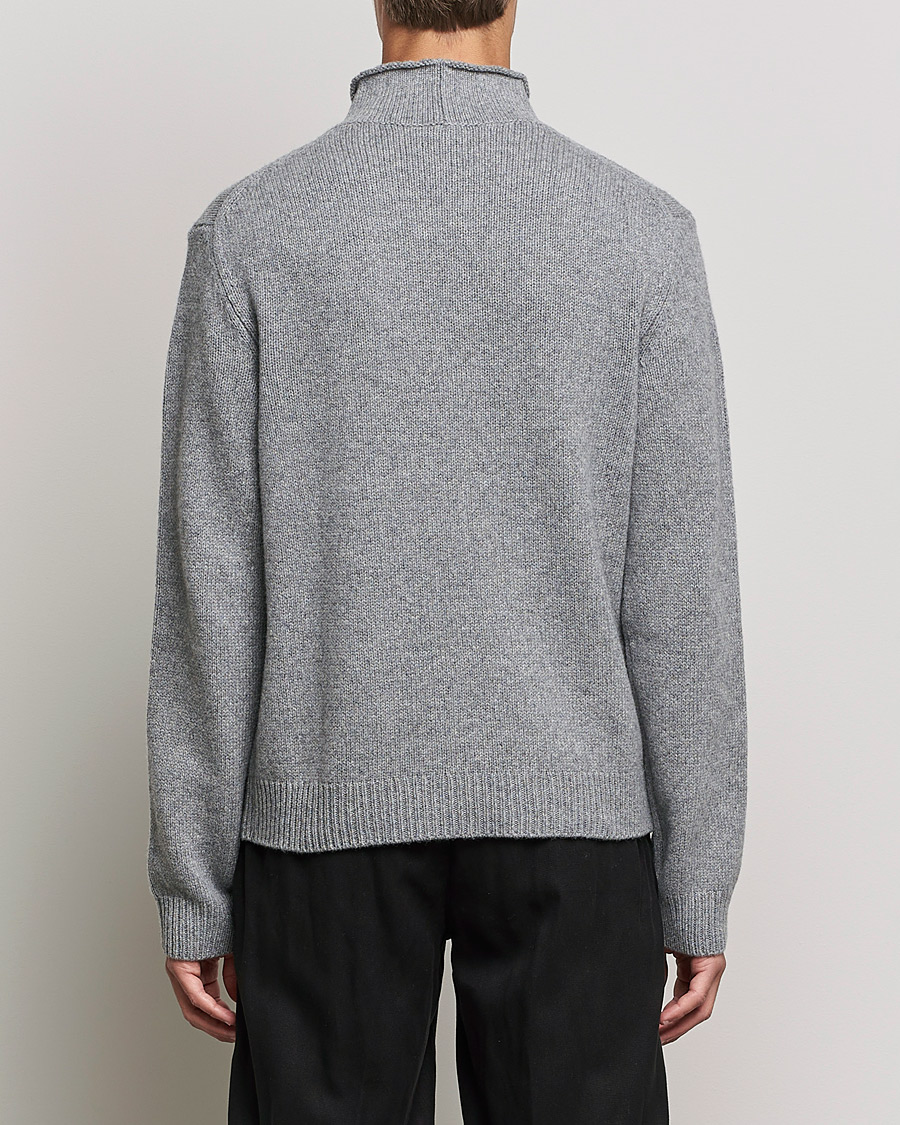Men | Sweaters & Knitwear | Filippa K | Milo Wool Cashmere Sweater Mid Grey Melange