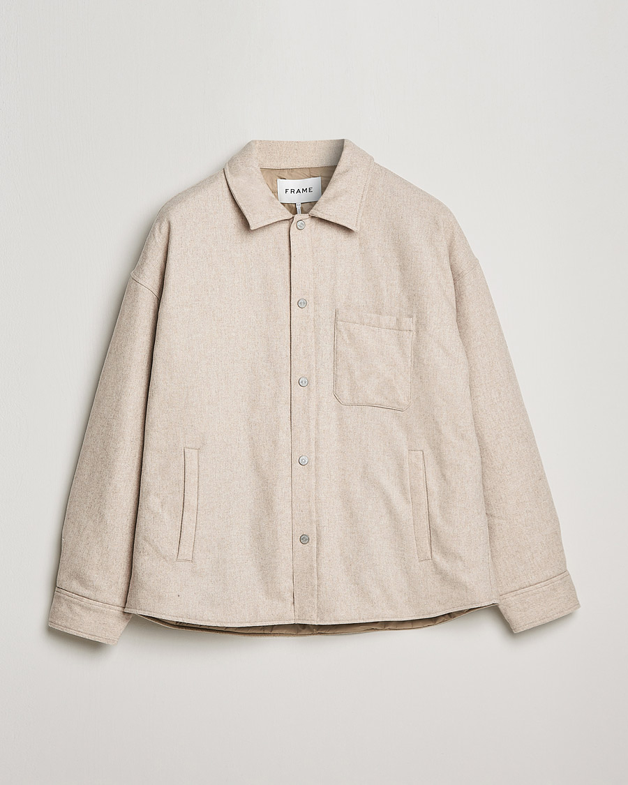 Men | Shirts | FRAME | Warm Textured Wool/Cashmere Overshirt Deep Fog