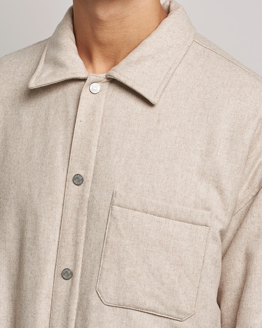 Men | Shirts | FRAME | Warm Textured Wool/Cashmere Overshirt Deep Fog