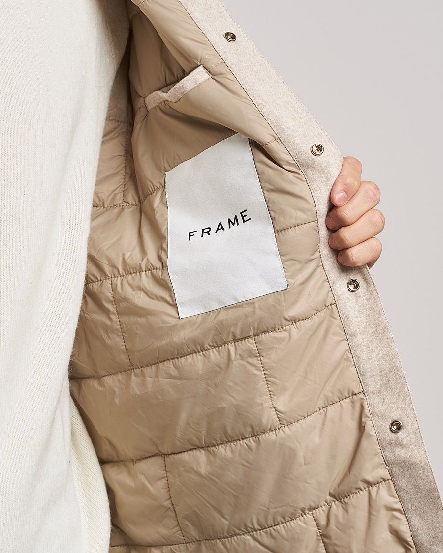 Men | Shirts | FRAME | Warm Textured Wool/Cashmere Overshirt Deep Fog