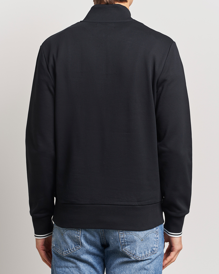 Men | Sweaters & Knitwear | Fred Perry | Half Zip Sweatshirt Black