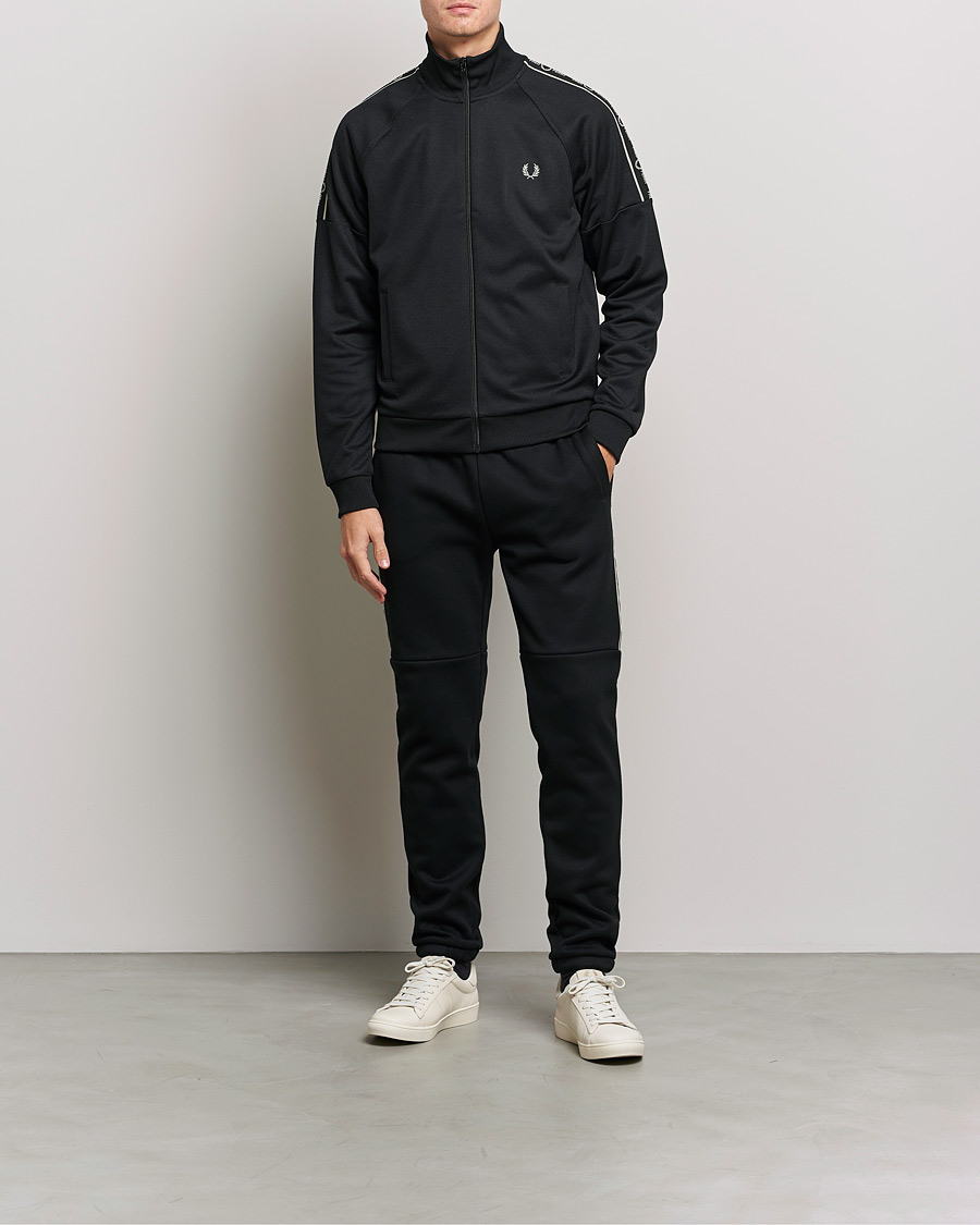Men |  | Fred Perry | Tapped Sleeve Track Jacket Black
