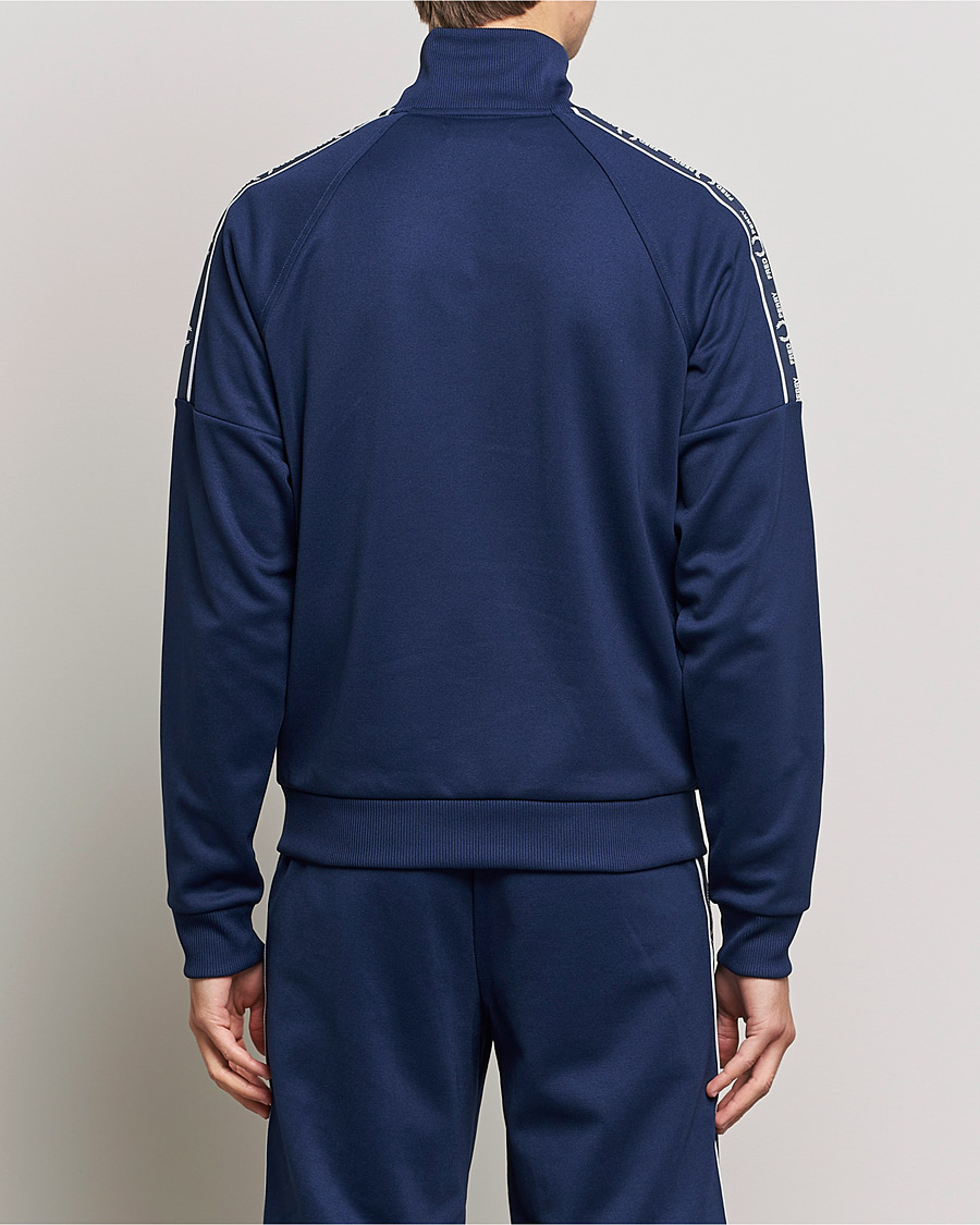 Men | Sweaters & Knitwear | Fred Perry | Tapped Sleeve Track Jacket Blue