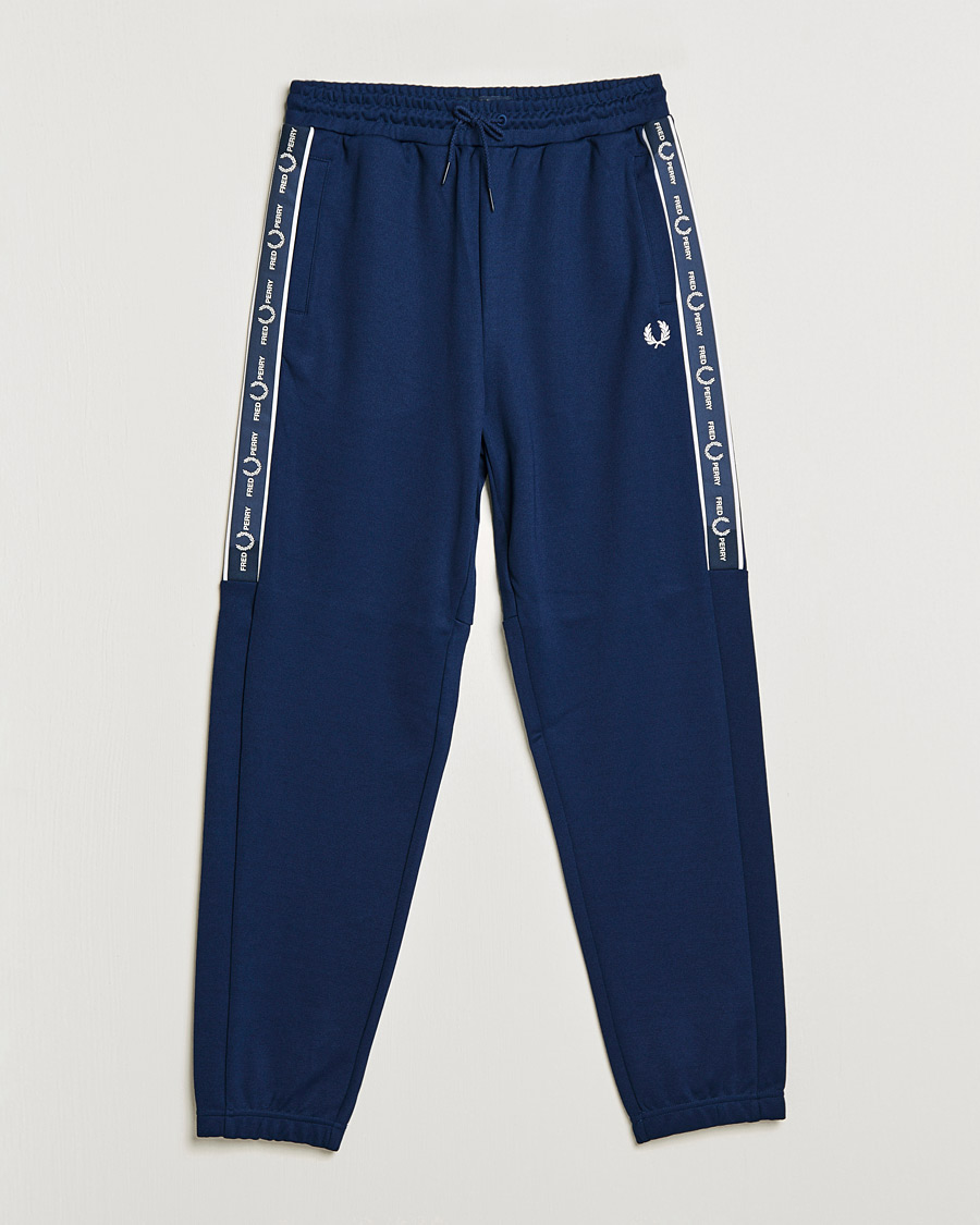 Men | Trousers | Fred Perry | Tapped Pannel Track Pant Blue