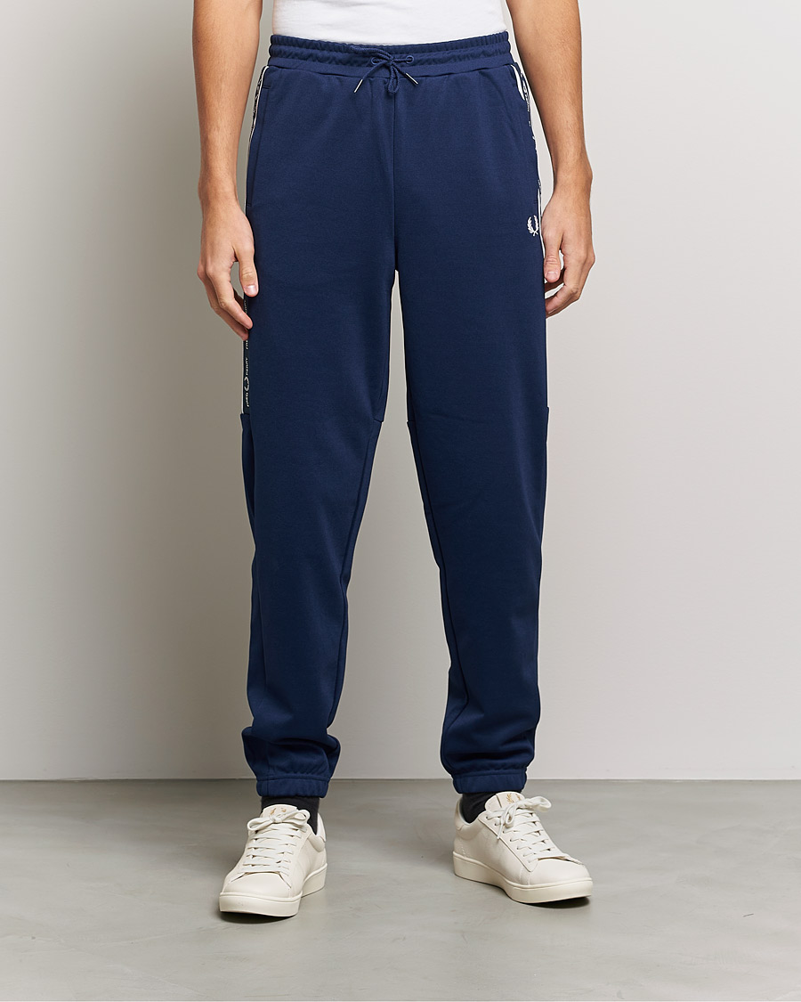 Men | Trousers | Fred Perry | Tapped Pannel Track Pant Blue