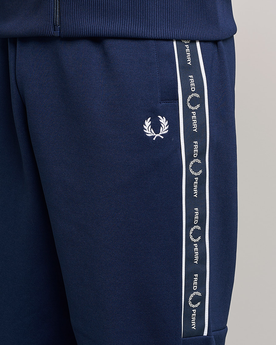 Men | Trousers | Fred Perry | Tapped Pannel Track Pant Blue