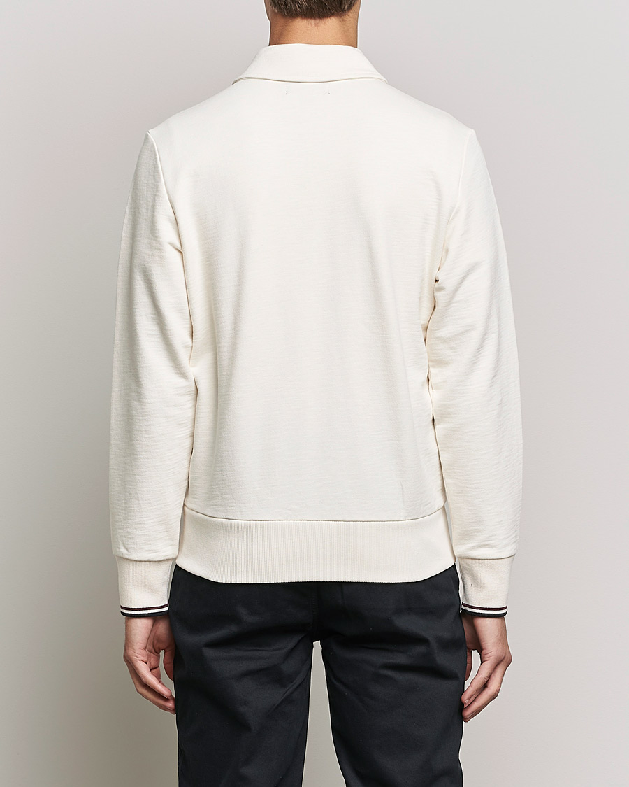 Men | Sweaters & Knitwear | Fred Perry | Zip Though Sweatshirt Ecru