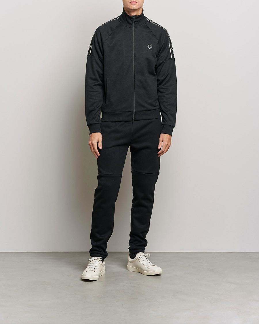 Men | Trousers | Fred Perry | Tapped Pannel Sweatpant Black
