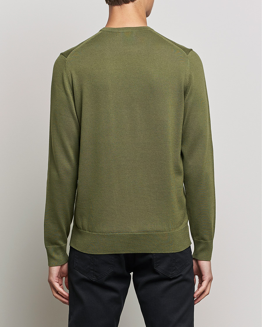 Men | Sweaters & Knitwear | Fred Perry | Classic Crew Neck Jumper Uniform Green