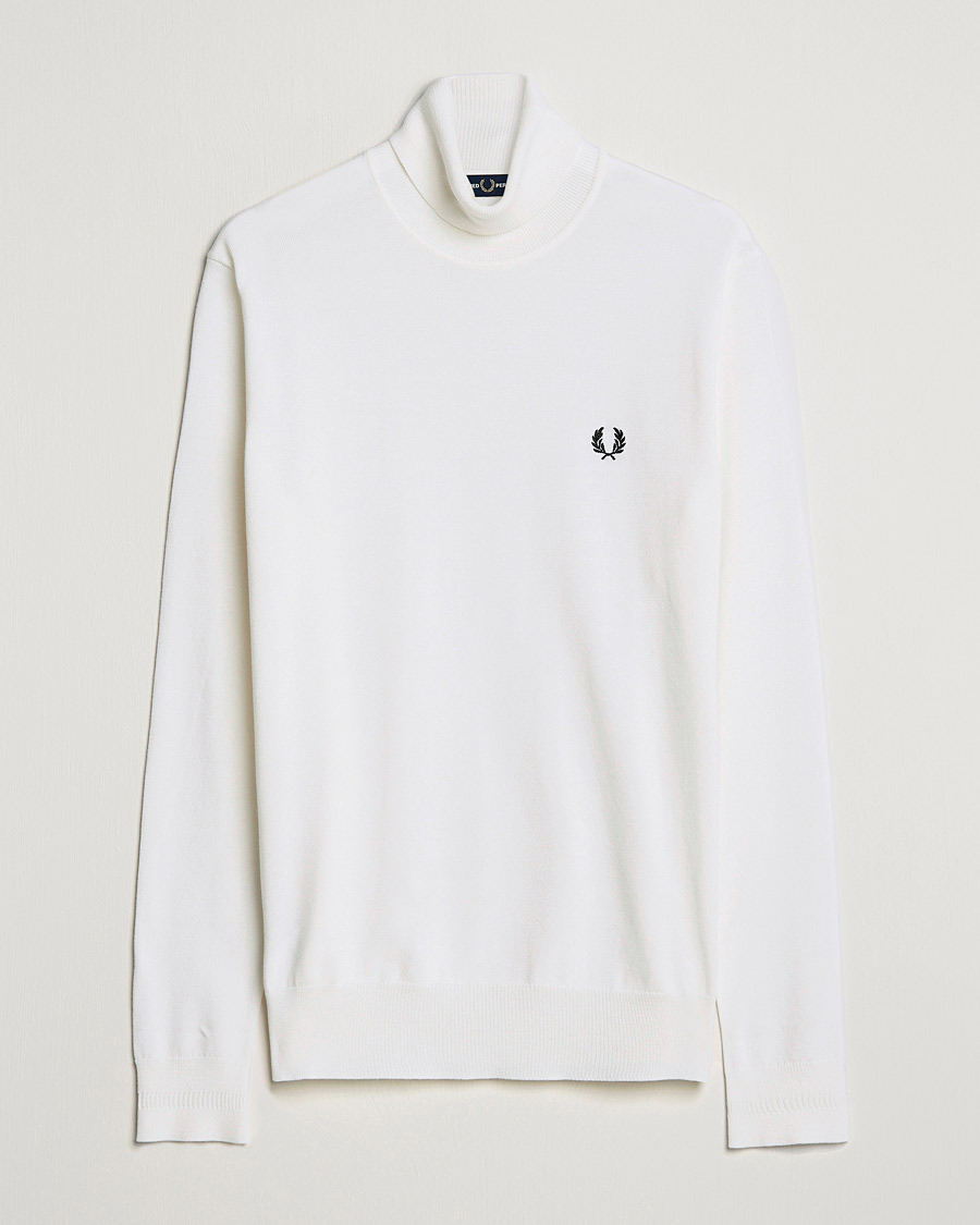 Men | Sweaters & Knitwear | Fred Perry | Roll Neck Jumper Snow White