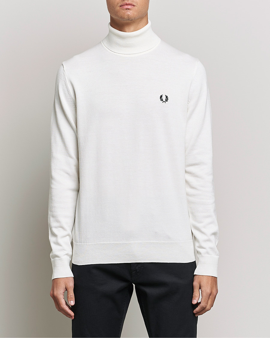 Men | Sweaters & Knitwear | Fred Perry | Roll Neck Jumper Snow White