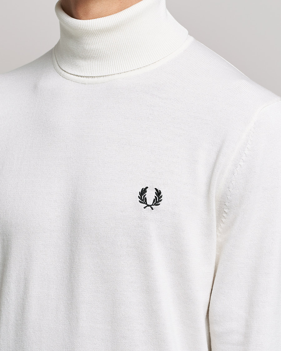 Men | Sweaters & Knitwear | Fred Perry | Roll Neck Jumper Snow White