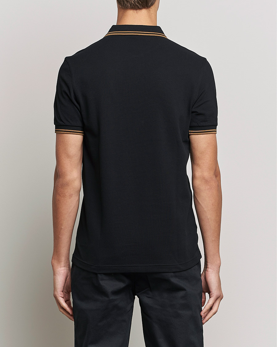 Men | Polo Shirts | Fred Perry | Twin Tipped Shirt Black
