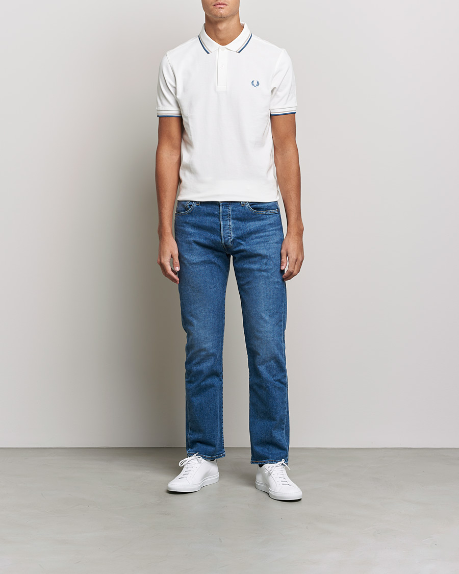 Men | Best of British | Fred Perry | Twin Tipped Shirt Snow White