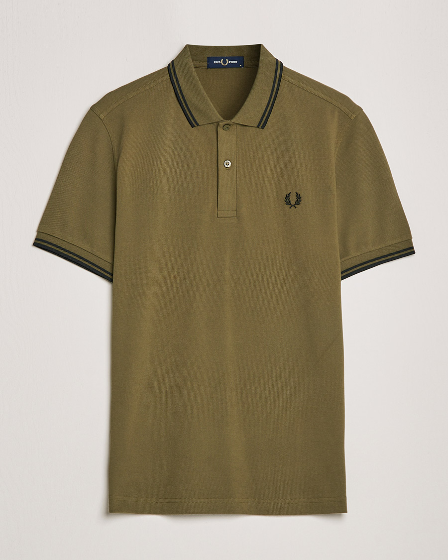 Men | Polo Shirts | Fred Perry | Twin Tipped Shirt Uniform Green