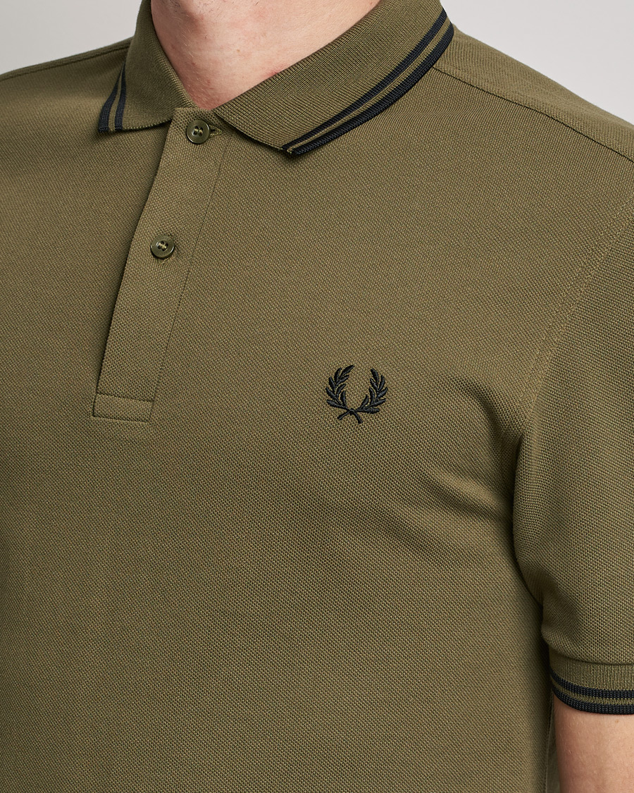 Men | Polo Shirts | Fred Perry | Twin Tipped Shirt Uniform Green