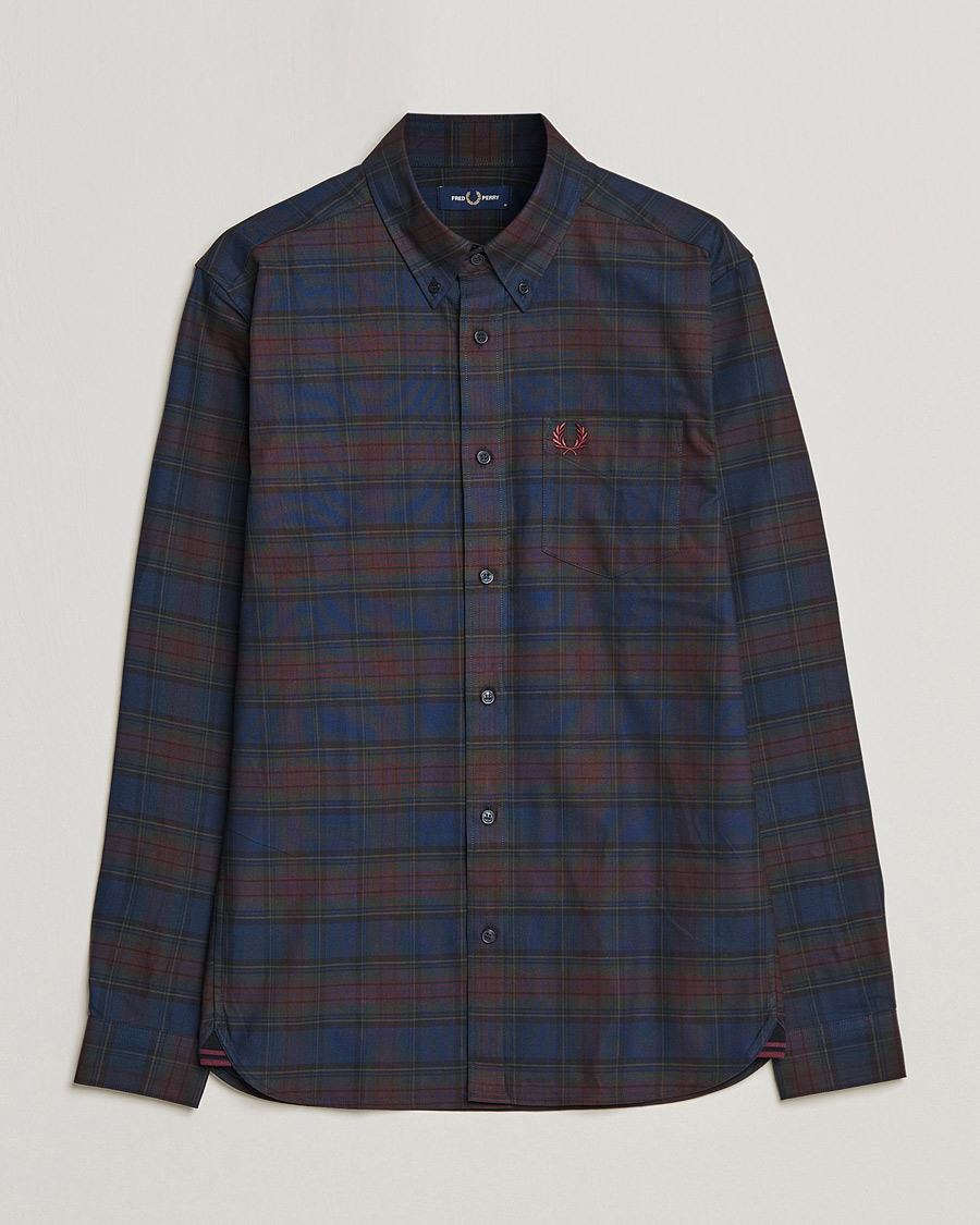 Men | Shirts | Fred Perry | Tartan Shirt Navy